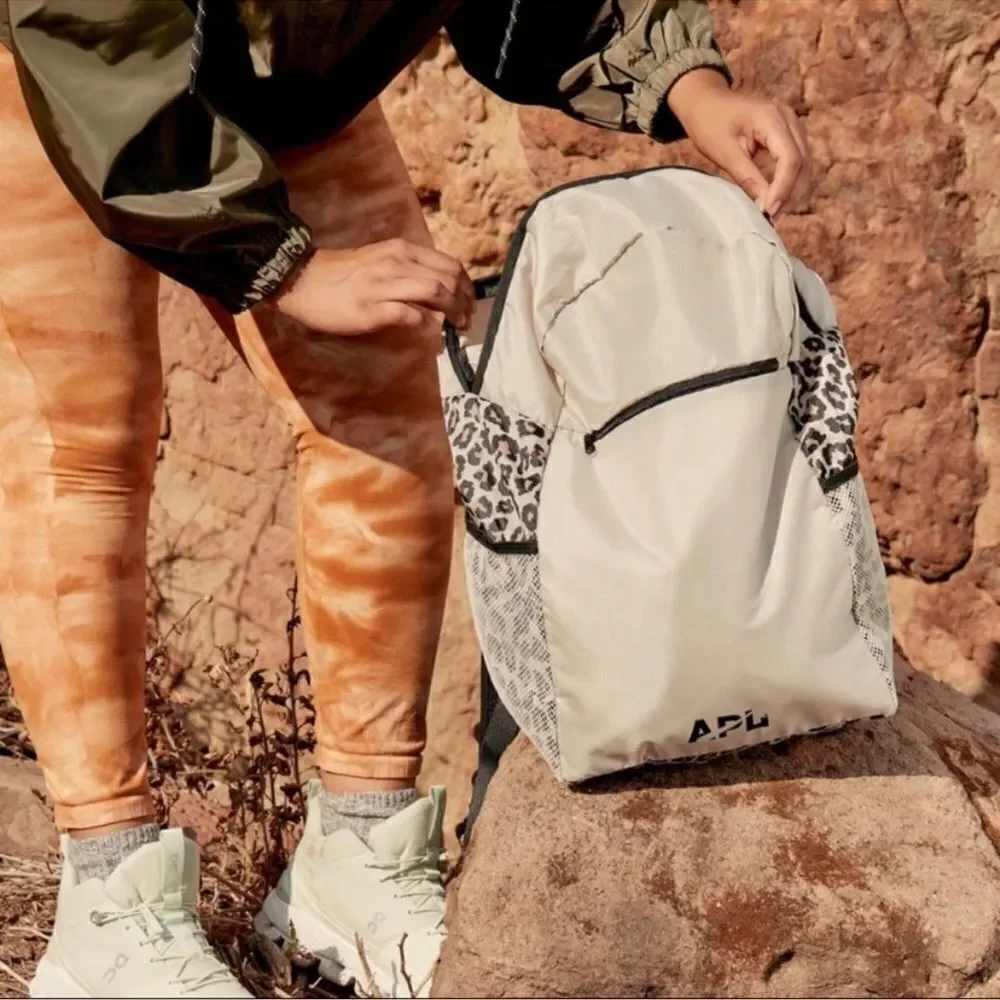 APL Lightweight Cream Brown Black Packable Backpack